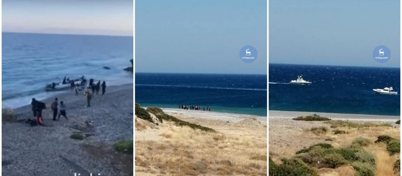 Ρόδος: Μαζικές αποβάσεις παράνομων μεταναστών σε παραλίες του νησιού